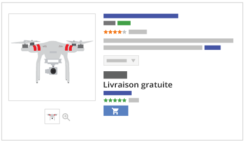 Exemple d'une fiche produit Google Shopping